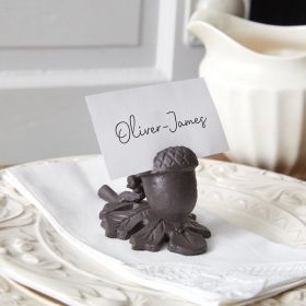 Iron Acorn Place Card Holder - Box of 2