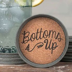 Mason Jar Lid Coaster - Bottoms Up - Box of 4