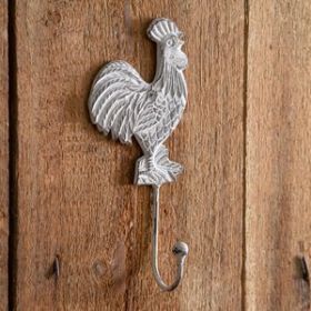 Cast Iron Rooster Wall Hook - Box of 2
