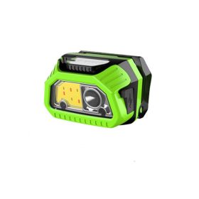 Infrared Sensor Headlamp Fishing USB Charging (Option: Single Light Source Green-USB)