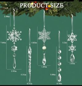 New Homehold Christmas Decoration Supplies (Option: Suit 10 Transparent Ice Cones)