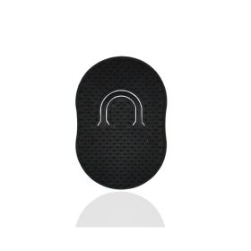 Oval Mini Shampoo Brush Portable Comb Men's Facial Brush (Option: Black-75x100mm)