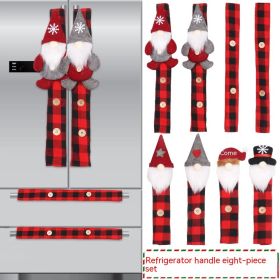 Christmas Decorations Cartoon Doll Refrigerator Handle Gloves (Option: JJY99 Eight Piece Set)
