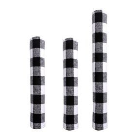 Christmas Refrigerator Armrest Microwave Oven Handle Sleeve (Option: Black And White Plaid)