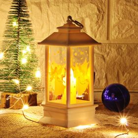 Christmas Candlestick Old Man Snowman Decoration Small Night Lamp (Option: Small White Angel)