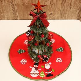 Christmas Decorations 46CM Non-woven Fabric Christmas-tree Skirt (Option: ASQ46 46cm Tree Skirt)