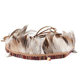 Creative Handmade Accessories Men's And Women's Hatband Accessories Belt Headband Decorative Feather Ribbon Rope Accessories (Option: Graph Color)