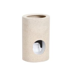 Household Bathroom Wall Hanging Automatic Toothpaste Squeezing Set Rack Wall Hanging (Option: Wheat Color)