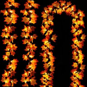 Maple Rattan Harvest Festival Home Decoration Simulation Autumn Garland Thanksgiving (Option: Maple Leaf Vine-3 M)