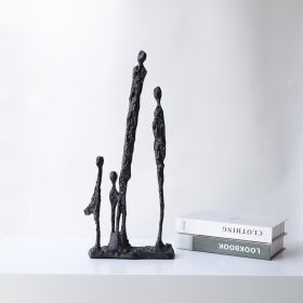 Black Bronze Cast Iron Metal Sculpture Soft Decoration Ornaments (Option: Black-240x90x550mm)