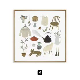 Warm Nordic Art Wall Decoration Painting (Option: K-50 Ã— 50cm)