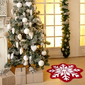 Cashmere Snowflake Floor Mat Carpet Bedroom Bedside Blanket Bathroom Mats (Option: Snowflake 7-200)
